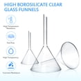 thumbnail image 4 of 4pcs Laboratory Glass Funnels School Teaching Funnels Short Stem Experiment Funnels Clear Funnels, 4 of 6