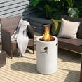 thumbnail image 2 of Costway 16" Round Outdoor Propane Fire Pit w/Lava Rocks Waterproof Cover 30000 BTU Grey, 2 of 10
