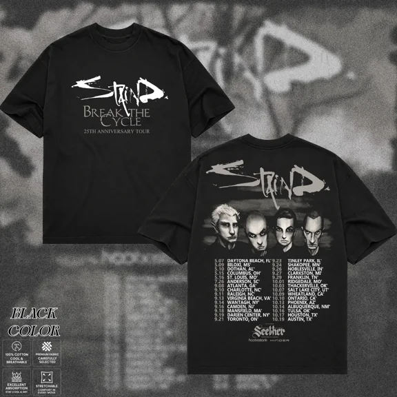 Staind Tour 2026 Tee, 25th Anniversary Break The Cycle T-shirt