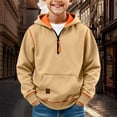 thumbnail image 2 of Ruyang Half Zip Hoodies for Boys Oversized School Preppy Hooded Sweatshirt Teenager Trendy Athletic Pullover Sweaters, 2 of 6