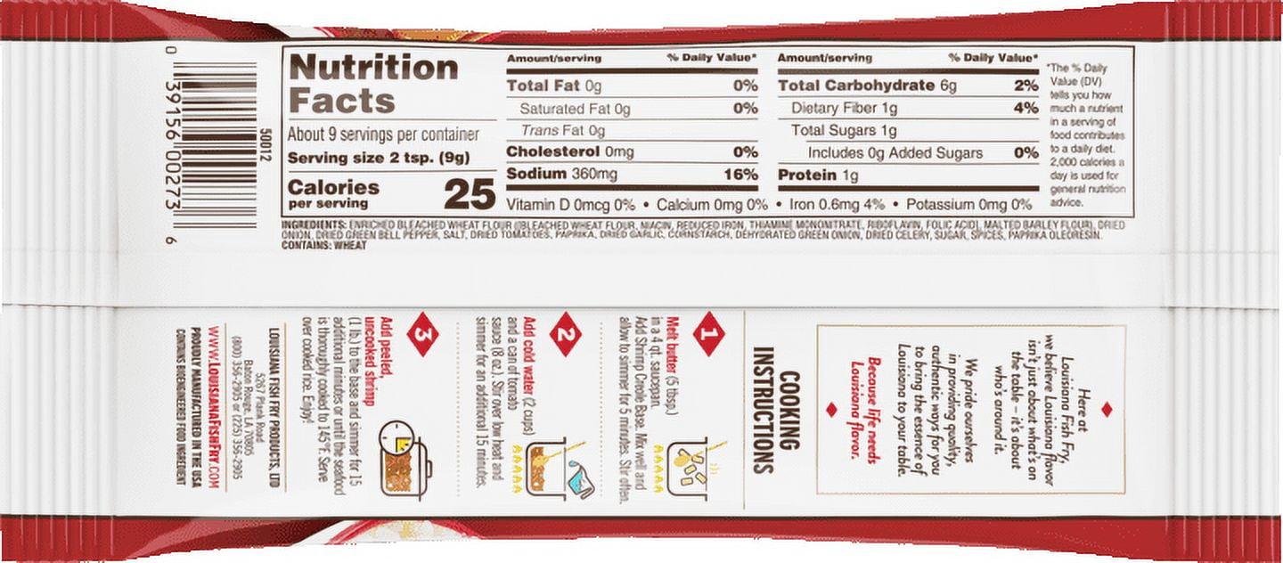(2 pack) Louisiana Fish Fry Products New Orleans-Style Shrimp Creole Base 2.61 oz