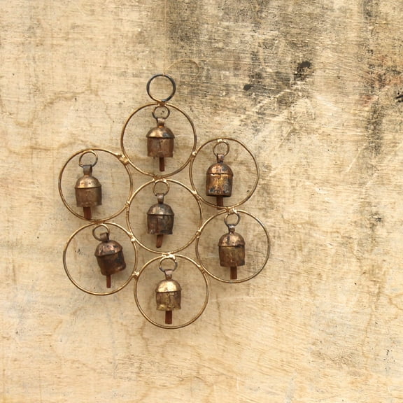 De Kulture Works Bell Metal Circular Ghantada Wind Chime Hanging Bells for Home Décor