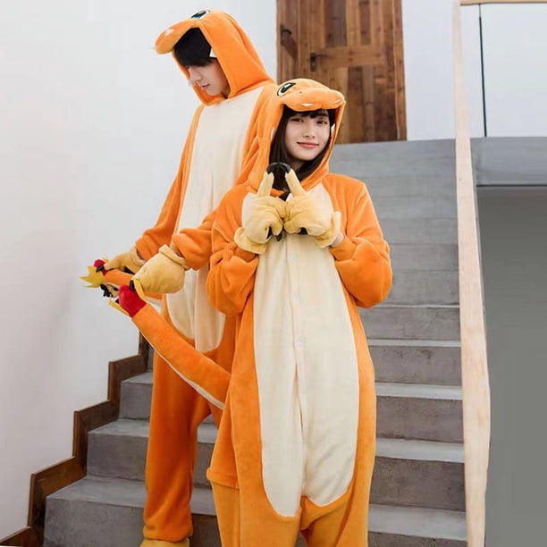 Ropa de dormir de franela con diseño de animales para parejas adultas, ropa de casa, regalo de coche eléctrico con dibujos animados de anime