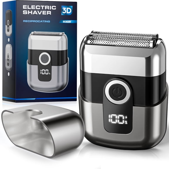 FDDAI Electric Razor for Men, Rechargeable Foil Shaver with 8000RPM Motor, IPX7 Waterproof, USB-C Cordless Beard Trimmer, Portable Mini Electric Shaver for Face & Head