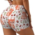 thumbnail image 2 of Vsdgher Squirrel And print Workout Shorts for Women Seamless Soft Smooth Gym Yoga Scrunch Active Exercise Fitness Shorts, 2 of 8