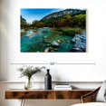 thumbnail image 3 of Elephant Stock Frio River Wall Art - Horizontal Canvas Wall Art - Living Room Wall Decor - Nature Canvas - Teal And Blue Decor - 39" x 26", 3 of 8