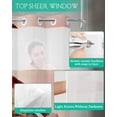 thumbnail image 4 of No Hook Shower Curtain with Snap in Liner, Christmas Santa Bowknot Holly Retro Watercolor Hotel Shower Curtains for Bathroom, Washable Shower Curtain Liner Set with Mesh Top Window, 36"x72", 4 of 6