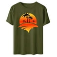 thumbnail image 4 of Sakmal Ladies Tops Under $5 Short Sleeve Crew Neck Graphic T-Shirts Shirts for Women, 4 of 4