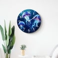 thumbnail image 4 of 12 Inch Wall Clock Battery Operated Silent Clock Decorative for Office, Kitchen, Outdoor, Living Room，Blue Sparkling Jellyfish Marine Animal Sea Life Print Print, 4 of 4