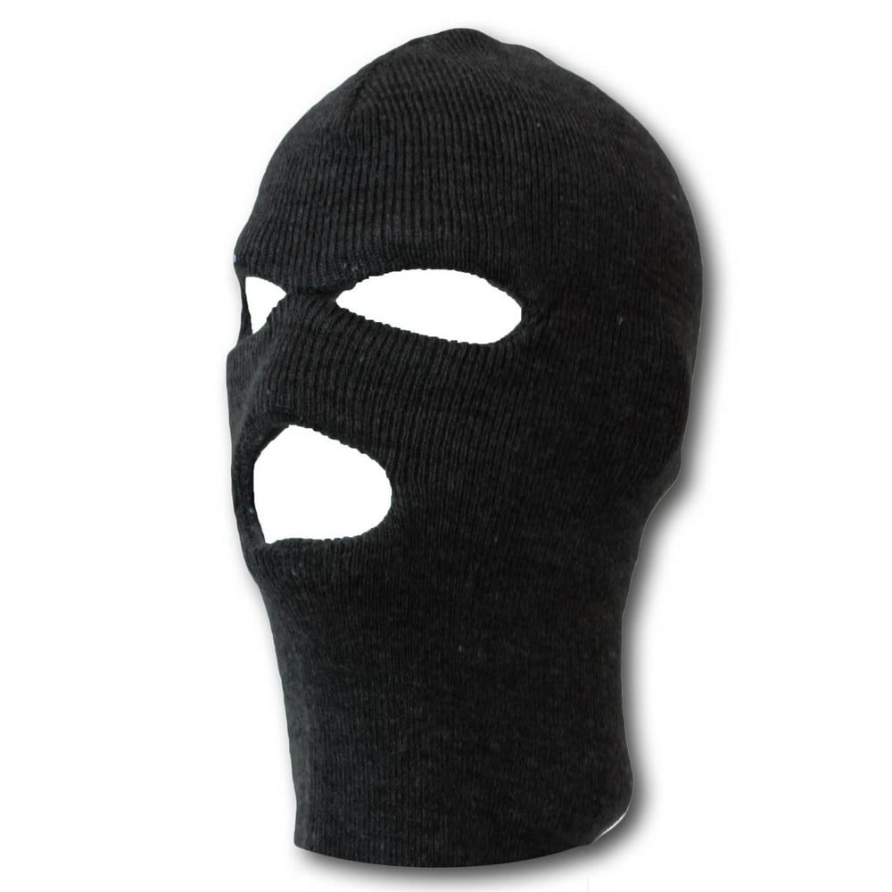 Black Three Holed Ski Mask - Walmart.com - Walmart.com