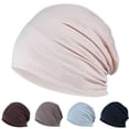 thumbnail image 4 of HEVIRGO 5PCS Unisex Solid Color Elastic Thin Hat Street Dance Brimless Running Beanie Headwear, 4 of 7