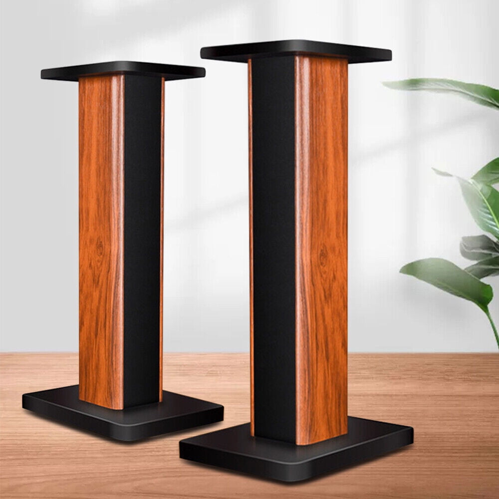 1Pair Wood Column Bookshelf Floor Speaker Stands Home Theater Speaker Bookshelf
