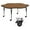 Brown, variant on Flash Furniture Mobile 60'' Flower Oak Thermal Laminate Activity Table - Height Adjustable Short Legs