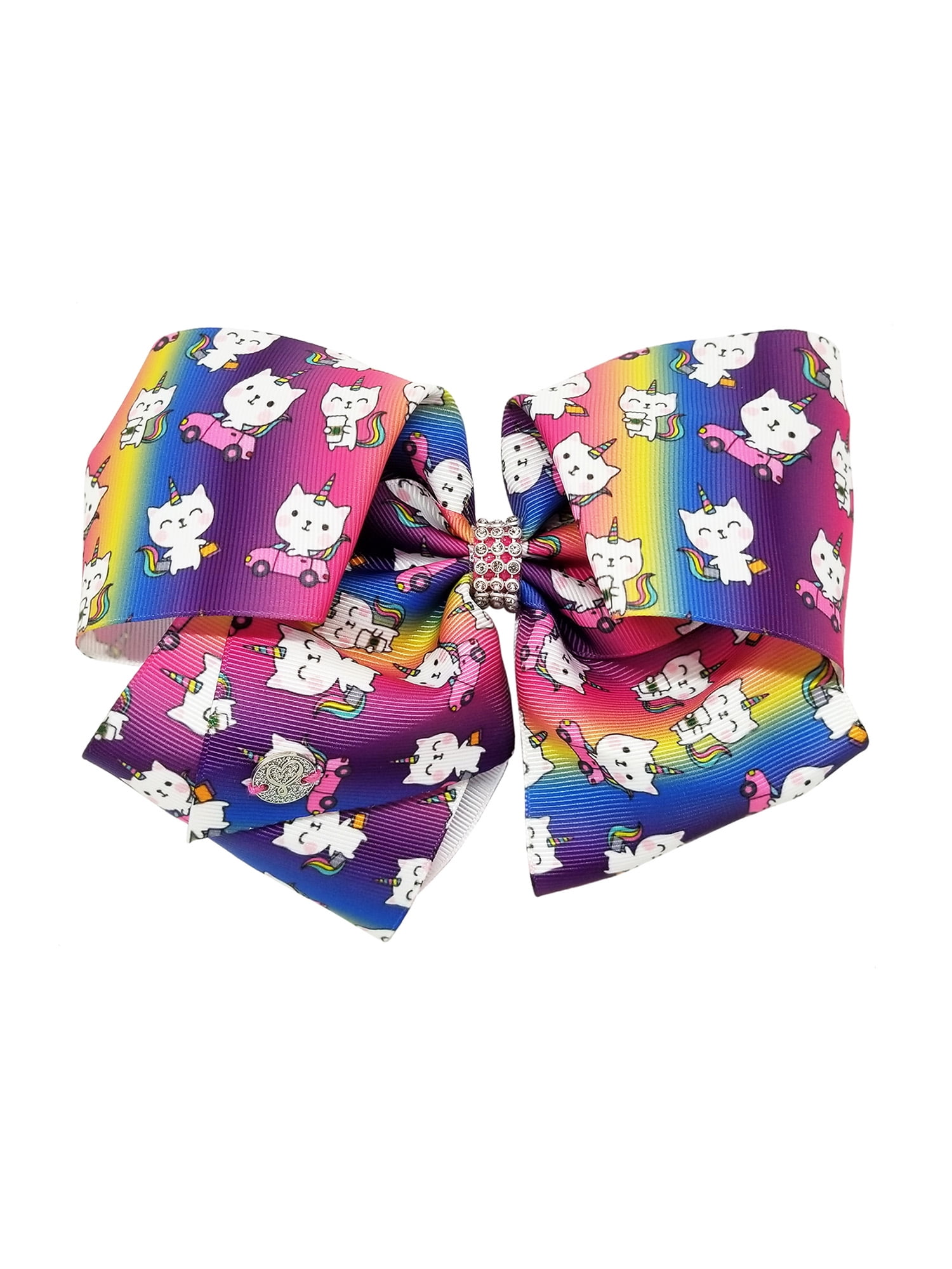 JoJo Siwa Large Cheer Hair Bow (Rainbow UniKitty)