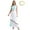 Light Blue, variant on TiaoBug Womens Greek Roman Costume Queen Princess Praise Dance Performance Toga Dress Champagne M