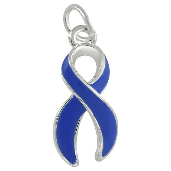 Bulk Dark Blue Ribbon Awareness Charms (25 Charms)