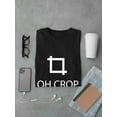 thumbnail image 3 of Designer Humor Oh Crop Graphic Men Black T-Shirt, Male x-Large, 3 of 4
