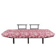 thumbnail image 3 of Valentines Futon Couch, Heart Shaped Cookies Surprise Tasty Goodies for Valentines Day, Daybed with Metal Frame Upholstered Sofa for Living Dorm, Loveseat, Pale Brown Pale Pink, by Ambesonne, 3 of 4