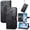 Black, variant on Allytechgroup for Motorola Moto G (2025) Flip Wallet Case, Luxury PU Leather [Butterfly & Flower Embossed] Built-in Card Slots & Cash Pocket, Shockproof Wrist Strap Case, Black