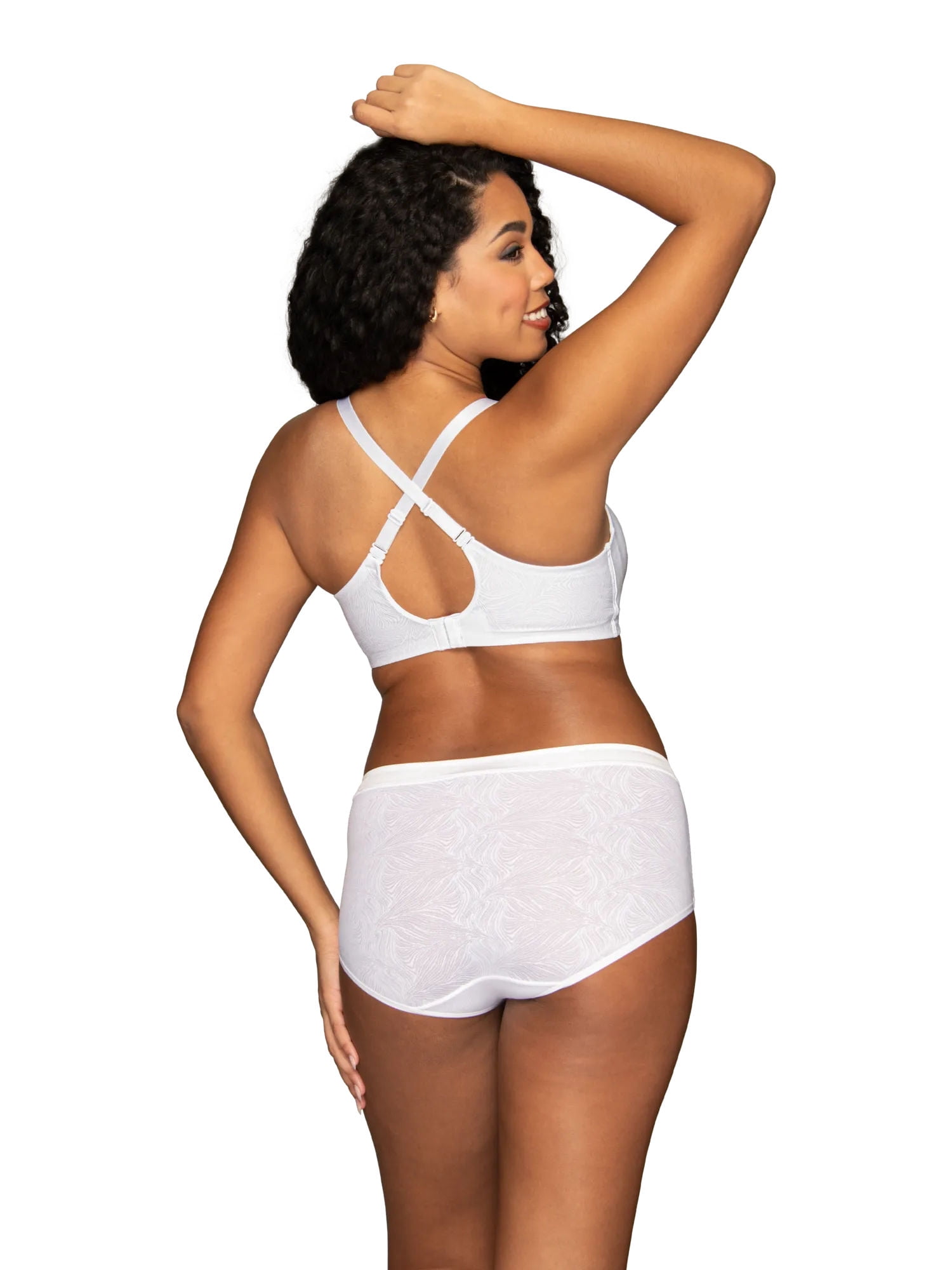 Vanity Fair Lingerie Women's Effortless Wireless Bra, Convertible Straps, Smooth Lace, Sizes S-3XL, Style 72125