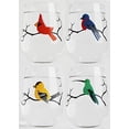 thumbnail image 2 of Stemless Wine Glass Set of 4 Birds - Silkscreened Glassware Collection - Bird Watching Gifts, 2 of 4