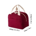 thumbnail image 2 of Corduroy Insulated Lunch Bag Portable Waterproof Oil Proof Lunch Box Tote for Work Travel, 2 of 5