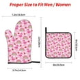 thumbnail image 2 of Cauagu Cute Flamingo Print Oven Mitts and Pot Holders 4 pcs Set,Extra Thicken Long Kitchen Oven Glove Potholders BBQ Gloves-Oven Mitts and Pot Holders(11 Inch), 2 of 6