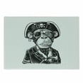 thumbnail image 1 of Gorilla Cutting Board, Detailed and Graphic Portrait of a Pirate Funny Sailor Monkey, Decorative Tempered Glass Cutting and Serving Board, in 3 Sizes, by Ambesonne, 1 of 2