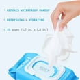 thumbnail image 4 of Ruby Kisses Makeup Remover Wipes, Daily Facial Cleanser Towelettes for Waterproof Makeup, Micellar Face Cleansing Wipes for Sensitive Skin, Hydrating & Refreshing, 35 Count (Witch Hazel), 4 of 5
