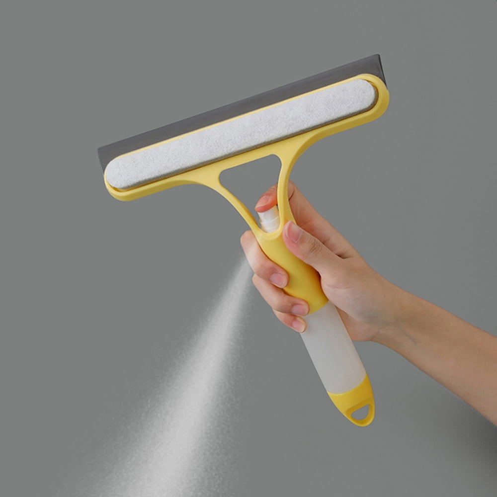 3 in 1 Window Cleaning Tool for Car Indoor Outdoor High Window Double-sided Window Wiper with Spray Function