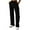 Black, variant on Women's Casual Wide Leg Pants with Elastic Waistband, Comfortable Trousers for Lounge and Outdoor Activities, Solid Color Long Pants Made from Durable Fabric, Easy Care for Everyday Use
