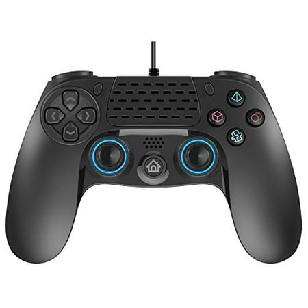 Wired PS4 Controller, Conbeer Dual Vibration USB Wired PS4 Remote Control Gamepad Joystick with 8 Feets Cable for Sony