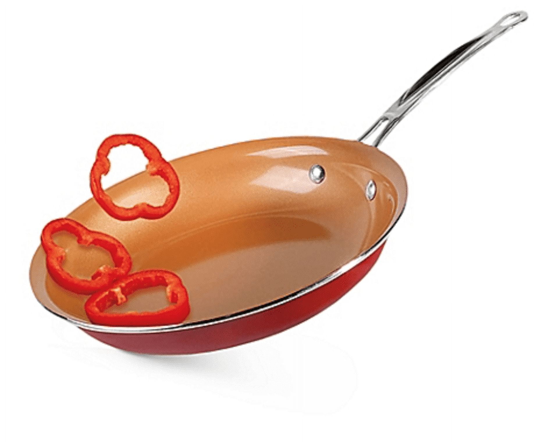 As Seen on TV Red Copper All- Purpose Ceramic Pan, 12 in