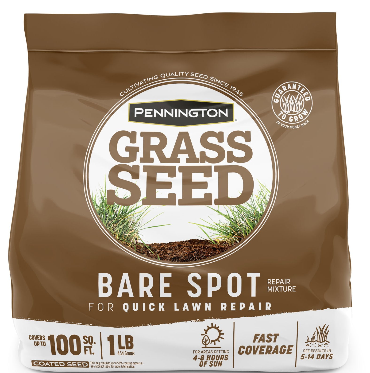 Pennington Bare Spot Southern Grass Seed Mix, for Sun to Partial Shade, 1 lb.