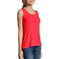 thumbnail image 2 of Hanes Women`s Mini-Ribbed Cotton Tank, L, Red Spark, 2 of 2