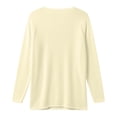 thumbnail image 7 of Womens Summer Outfits Beach Cover Up Letter Print Long Sleeve Sweater Sweatshirts V Neck Split Hem Crochet Jumper Top Lightweight Knit Pullover White, 7 of 7