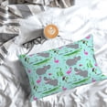 thumbnail image 3 of Cauagu Hippo With Flamingos And Crocodiles Print Pillow Covers with Envelope Closure,1PC Pillow Cases Decorative Pillow Case for Bed & Couch, Pillows Not Included-14"x20", 3 of 6