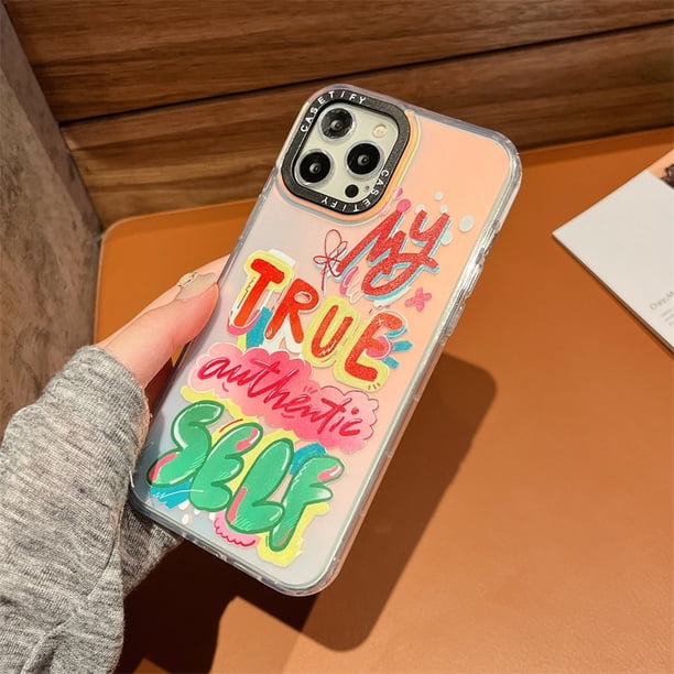 Casetifg Con Caja De Corazón Colorido Láser Funda Para Teléfono Compatible Con iPhone 14 11 13 12 Pro Max 14 Plus XR X XS Carcasa A Prueba De Golpes TPU Silicona Proteger Cubierta Gao Jiahui unisex