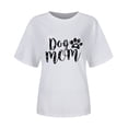 thumbnail image 4 of YOUSNH Women's T Shirt Print Cute T Shirt Cute Dog Mom Short Sleeve T Shirt Womens Tops 2024 White S, 4 of 5