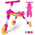 thumbnail image 1 of Triciclo plegable KIDRIM para niños pequeños, rosa, 1 a 3 años, 1 of 4