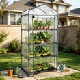thumbnail image 2 of KOL 4-Tier Mini Greenhouse - PVC Clear Cover & Steel Frame Portable Small Green House for Indoor Outdoor Use Grow Plants, Seedlings, Herbs, 2 of 4