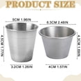 thumbnail image 3 of PickMe 304 Stainless Bowl for Western Restaurants, Plate Cooking Dipping Bowl, Pot Ketchup Vinegar Dish with Handle, Small Condiment Bowl, Sauce Dish, Ramekin, A, 3 of 5