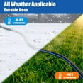thumbnail image 4 of Heavy Duty Garden Hose 5/8" 50FT - Leakproof Rubber Water Hose with 10 Function Sprayer, 4 of 5