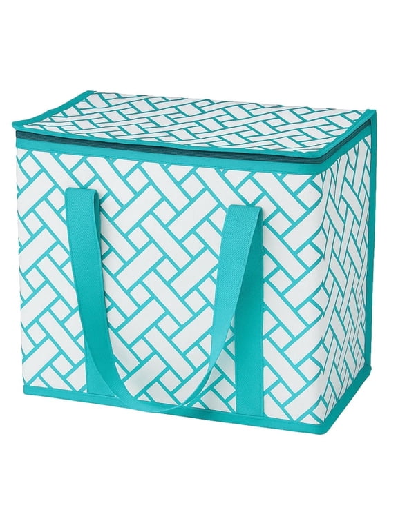 Reusable Insulated Food Delivery Bag, Large, 8 Gallon Capacity, 16"L x 9"W x 13"H, Green