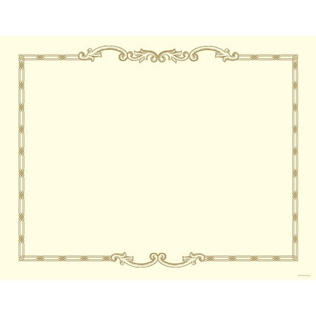 Great Papers! Linked Cast Iron Gold Foil Certificate, 8.5" x 11", 12 Count (2012198)