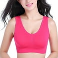 thumbnail image 2 of Akiihool Womens Sports Bras Womens High Neck Longline Sports Bra U Back Padded Crop Workout Tank Top with Built in Bra (Hot Pink,XXL), 2 of 3