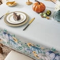 thumbnail image 6 of Fall Thanksgiving Tablecloth,Autumns Blue Pumpkin Sunflower Maple Leaf Country Table Cloth,Waterproof Resistant DurableTable Cover (60 X 120 INCH,Rectangle), 6 of 6