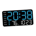 thumbnail image 2 of Reloj despertador digital Gloria reloj Eléctrico atenuador versátil 12/24 horas LED escritorio dormitorio Luz azul, 2 of 9