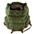 thumbnail image 4 of WUDON Leather Backpack for Men, Waxed Canvas Shoulder Rucksack Carry-On Travel Backpack (Khaki), 4 of 9
