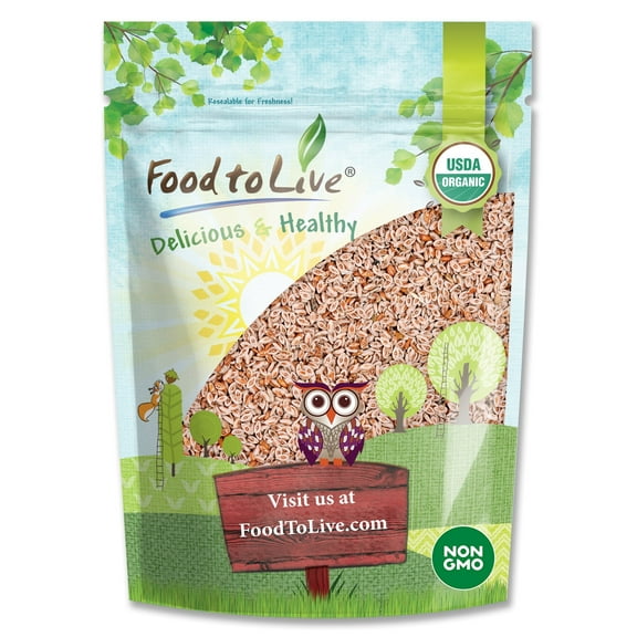 Organic Psyllium Seeds, 0.5 Pounds — Non-GMO, Kosher, Raw, Vegan — by Food to Live